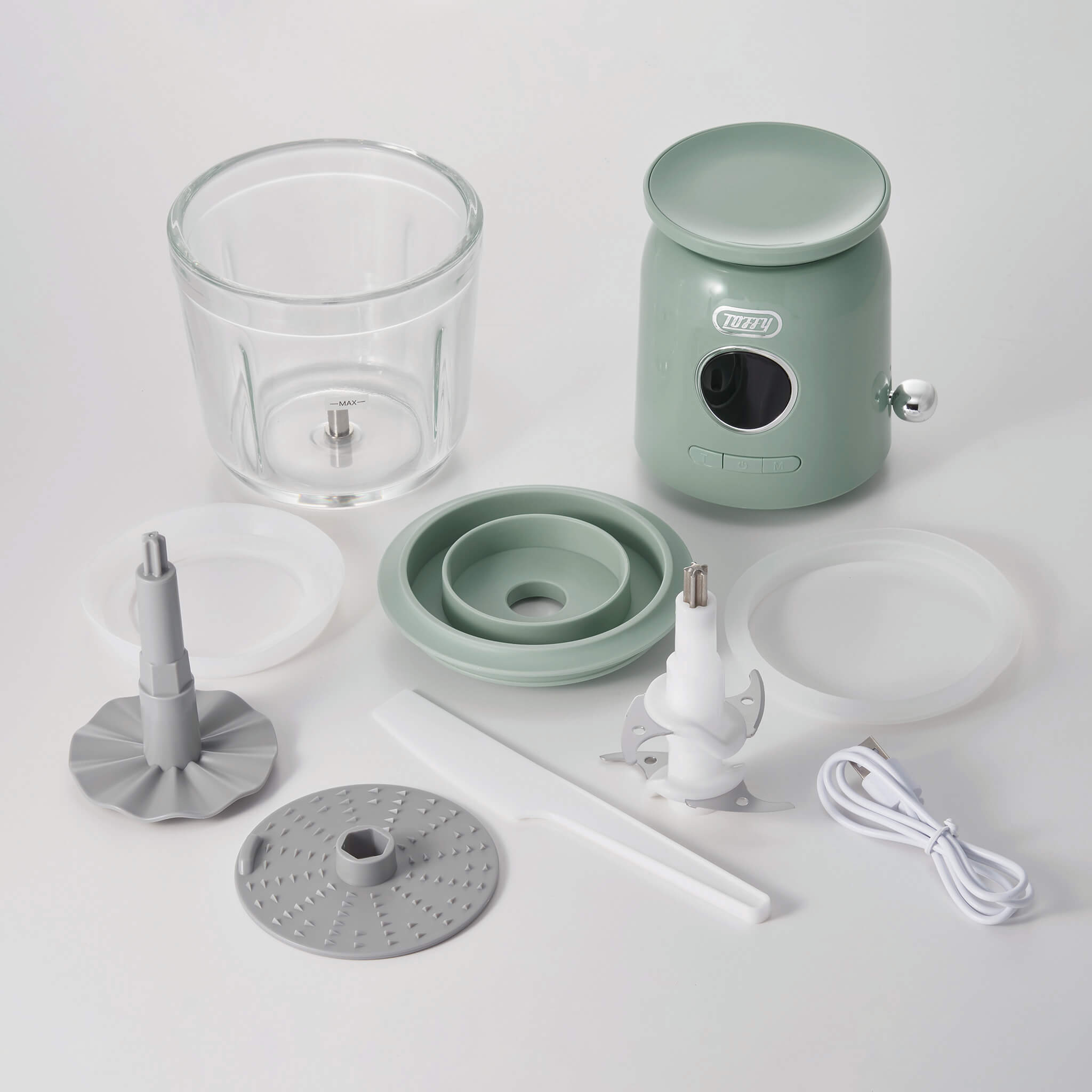 Toffy スケール付きマルチフードプロセッサー<充電式>