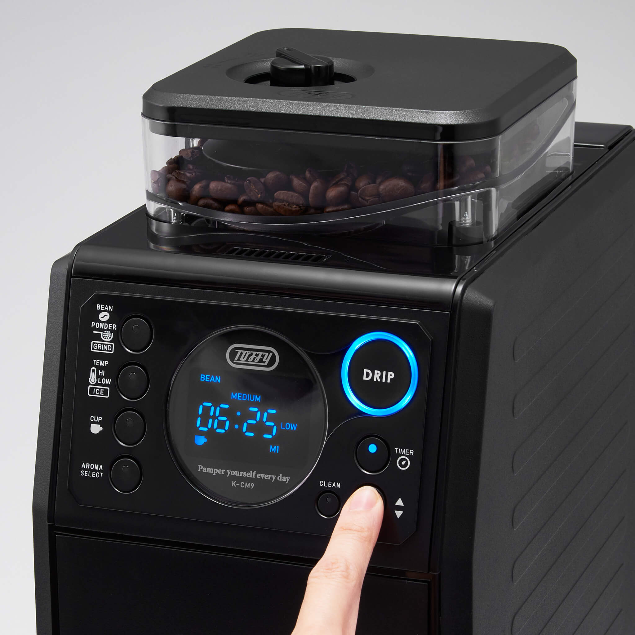 Toffy 全自動ミル付カスタムドリップコーヒーメーカー