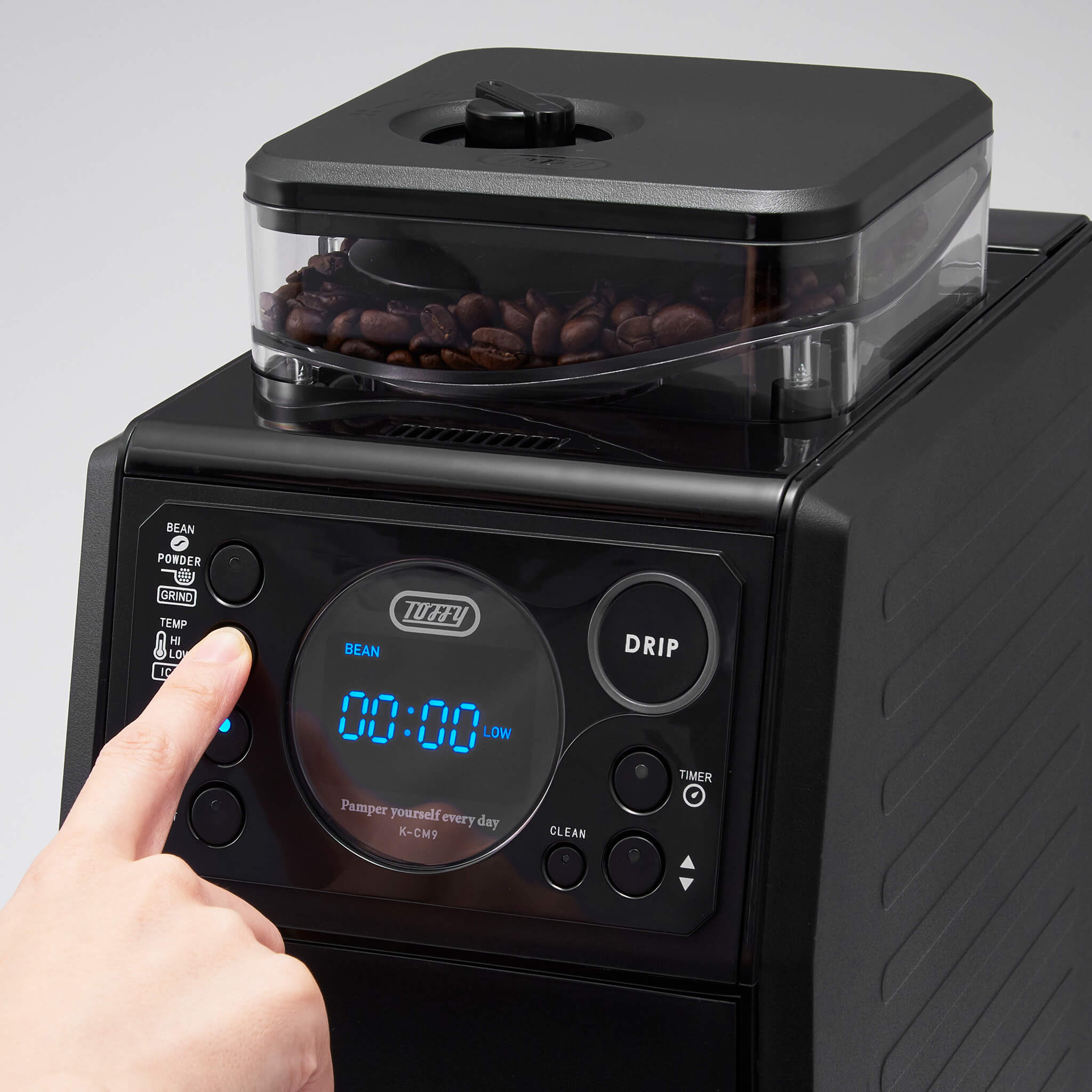 Toffy 全自動ミル付カスタムドリップコーヒーメーカー