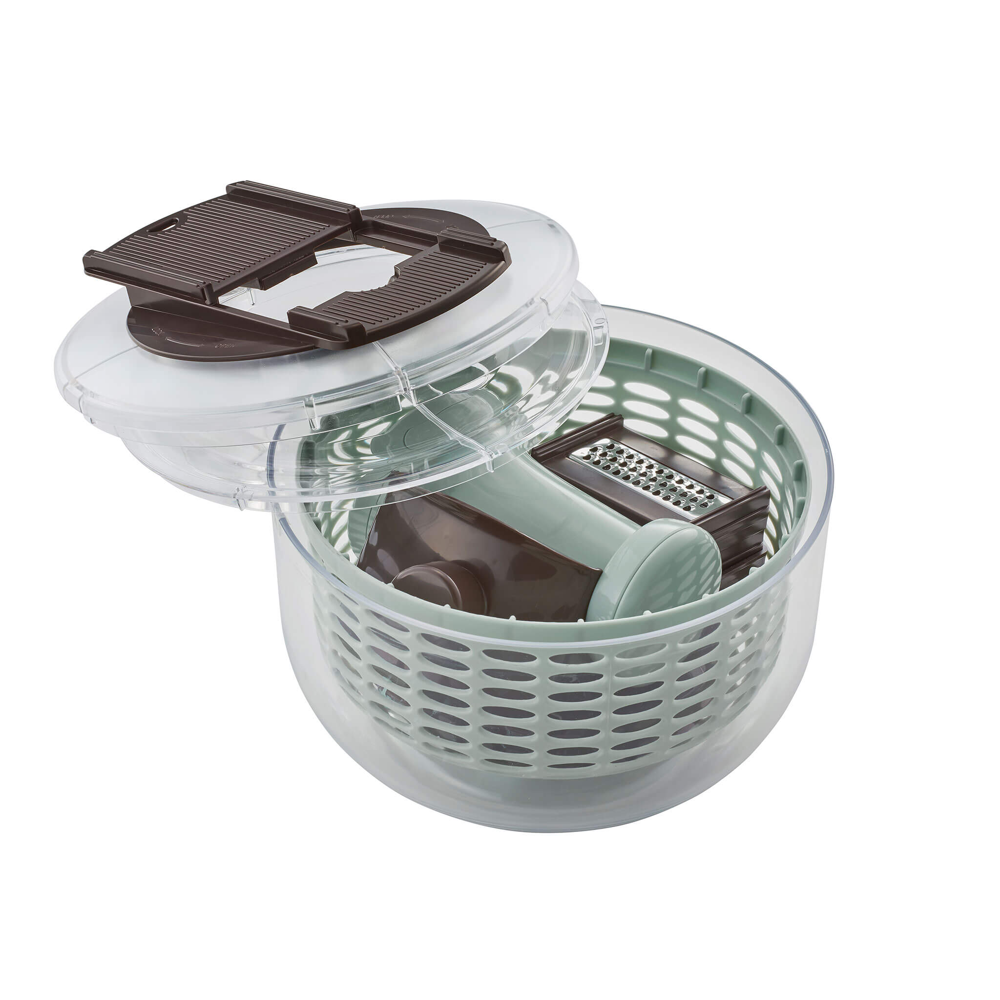 Toffy プッシュサラダスピナー&スライサーセット