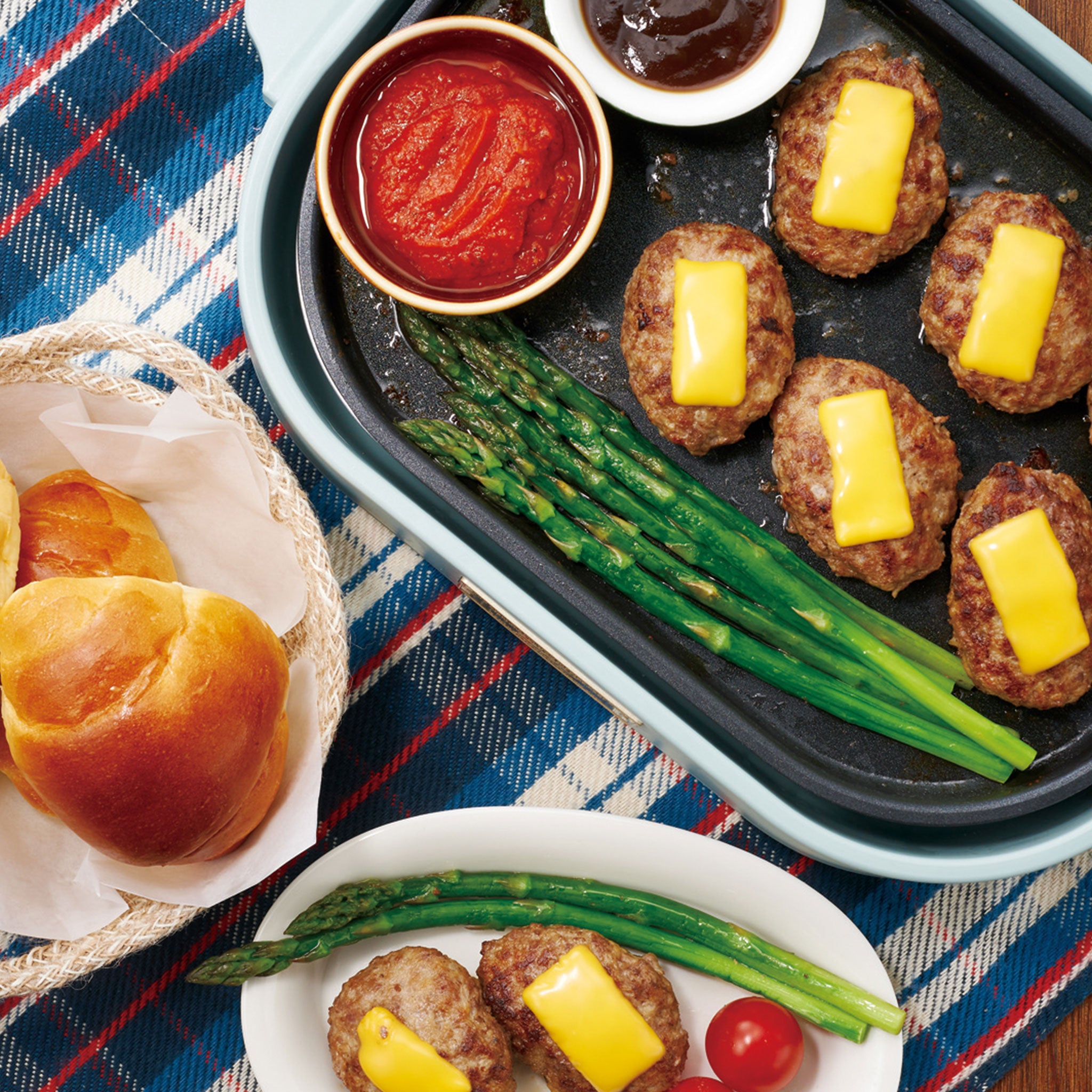 【アウトレット】Toffy コンパクトホットプレート 3種プレートフルセット