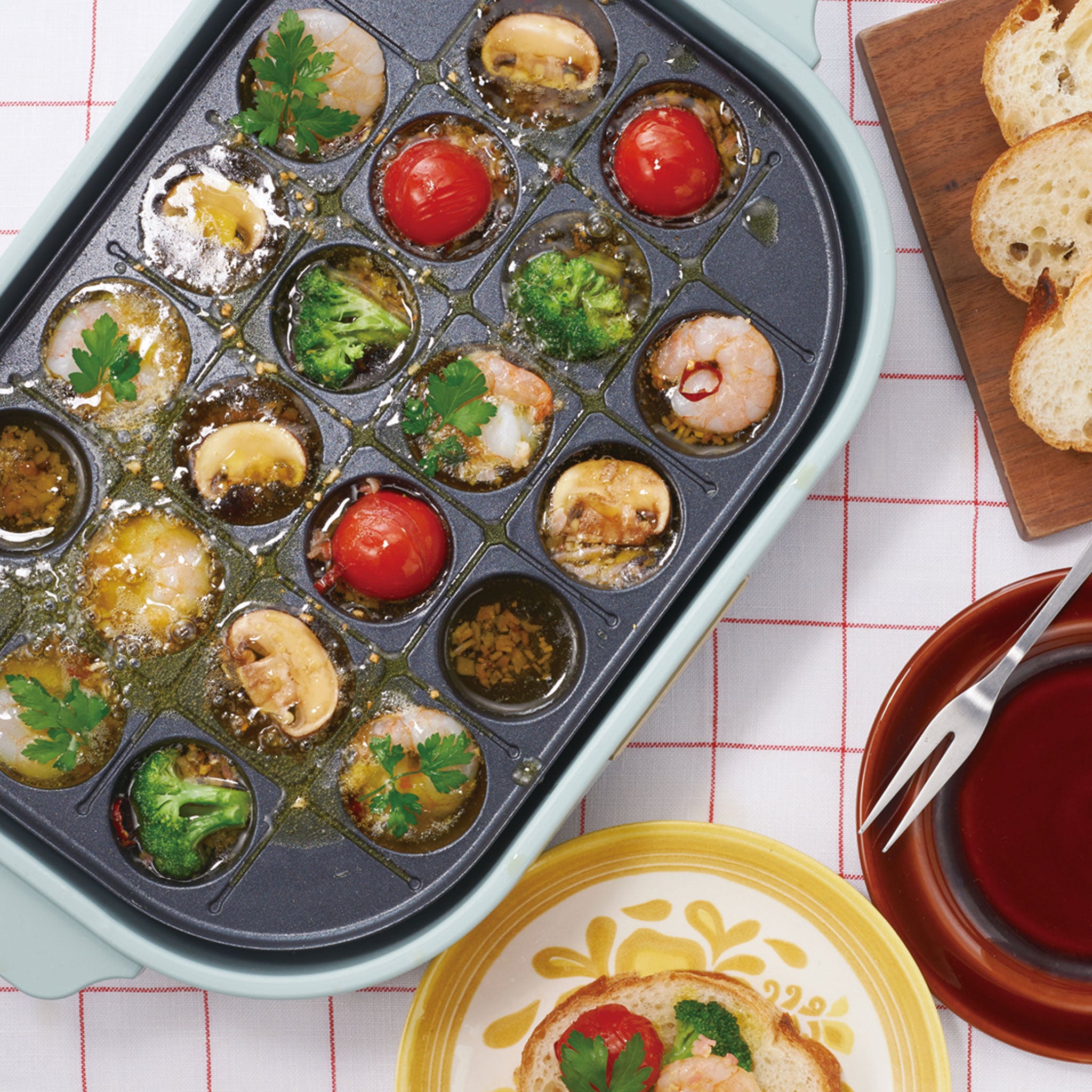 【アウトレット】Toffy コンパクトホットプレート 3種プレートフルセット