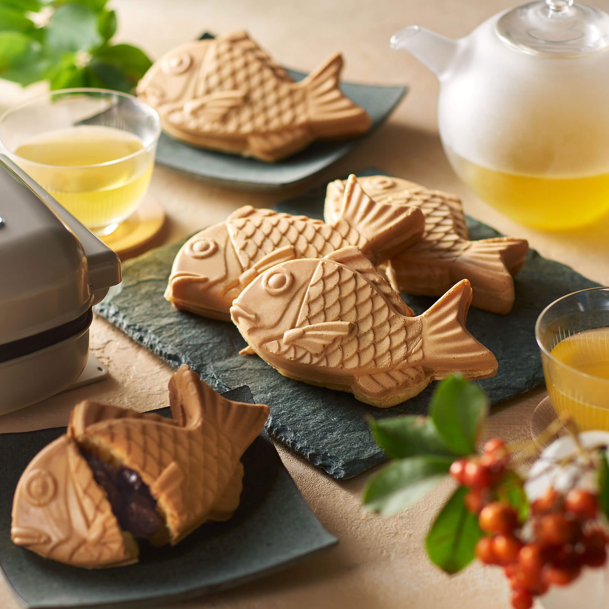 Toffy ハーフホットサンドメーカー<プレート交換式> 専用たい焼きプレート