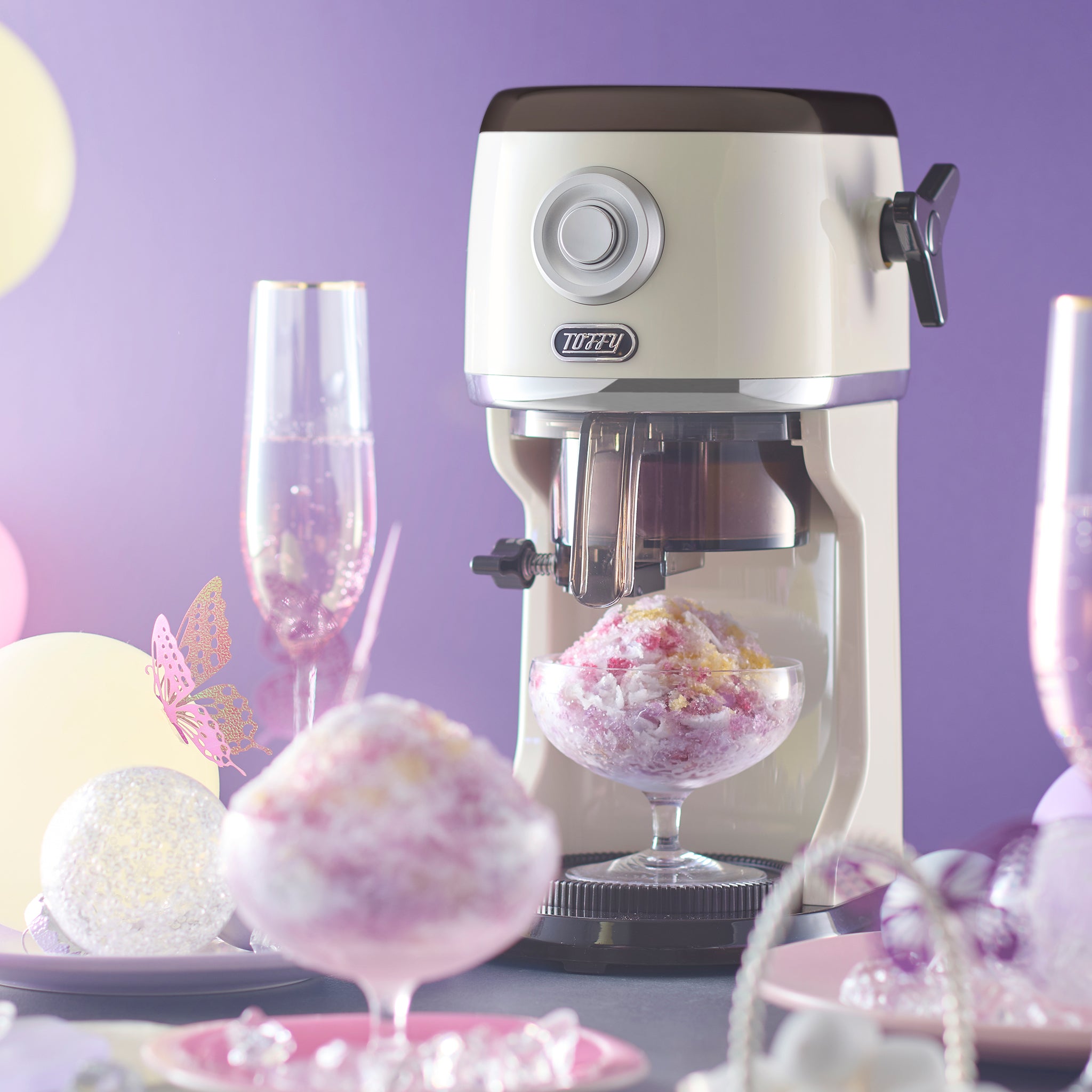 Toffyコンパクト電動ふわふわかき氷器