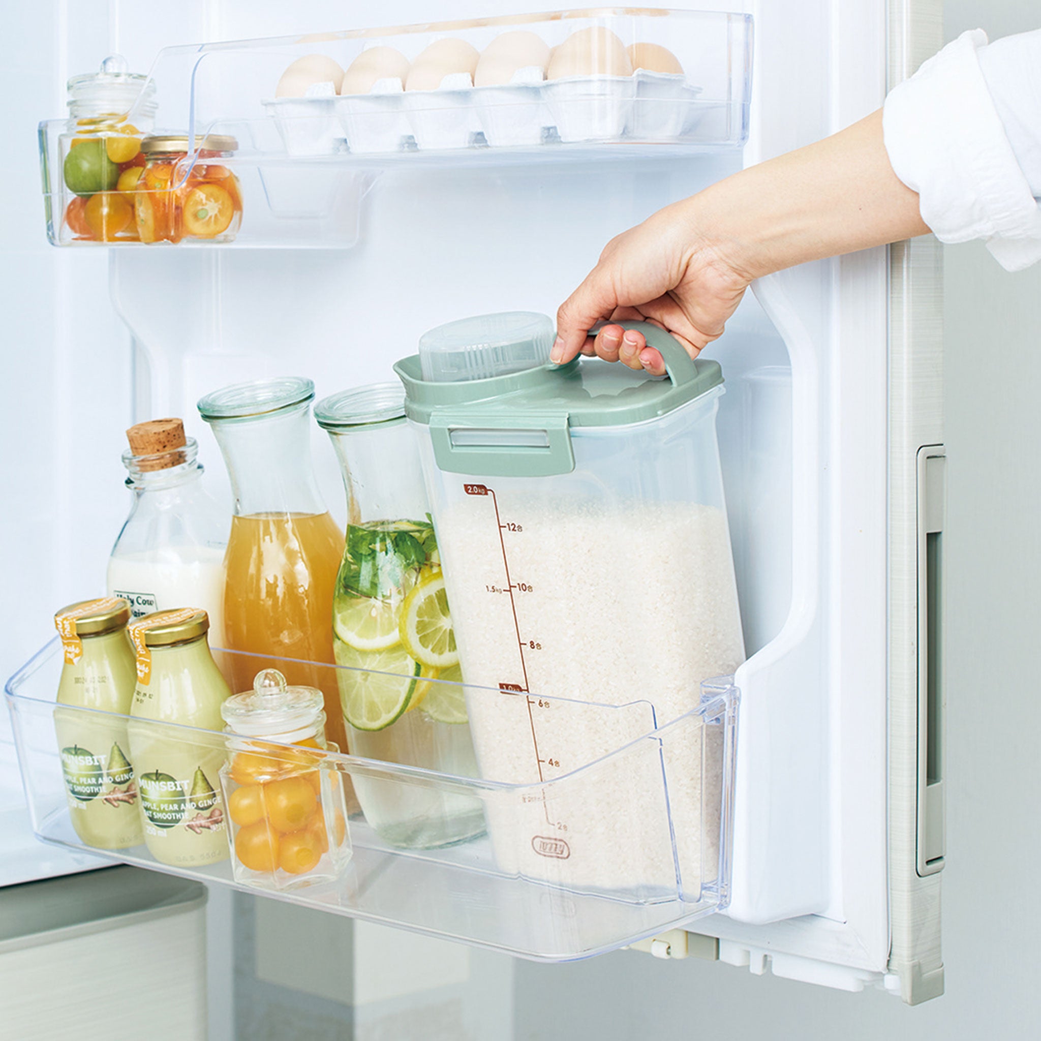 Toffy 冷蔵庫用ライスストッカー 2.4kg