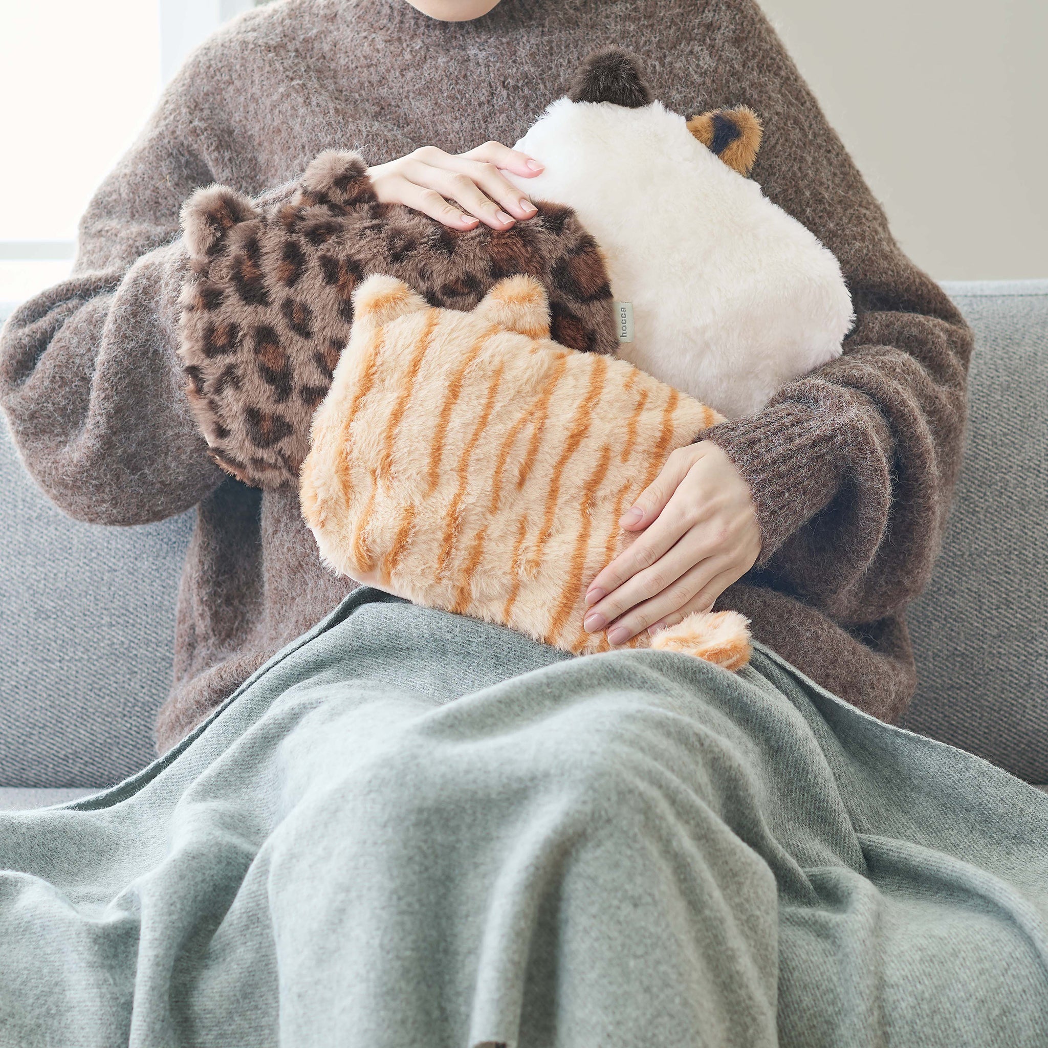 レンジですぐにホッカホカ ジェル湯たんぽ hocca ねこ/うさぎ ｜ Toffy