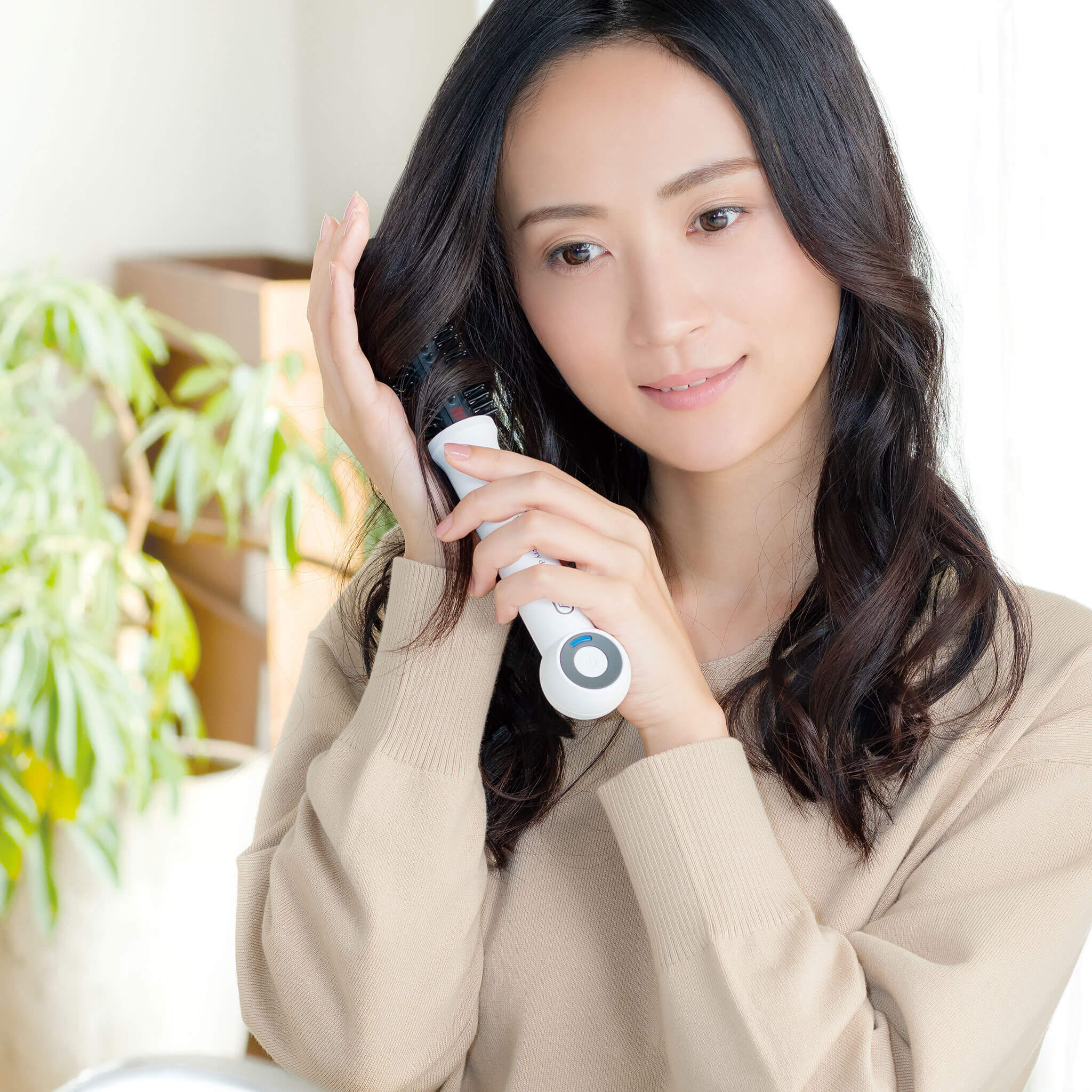 Toffy Beauty コードレス ロールブラシヘアアイロン