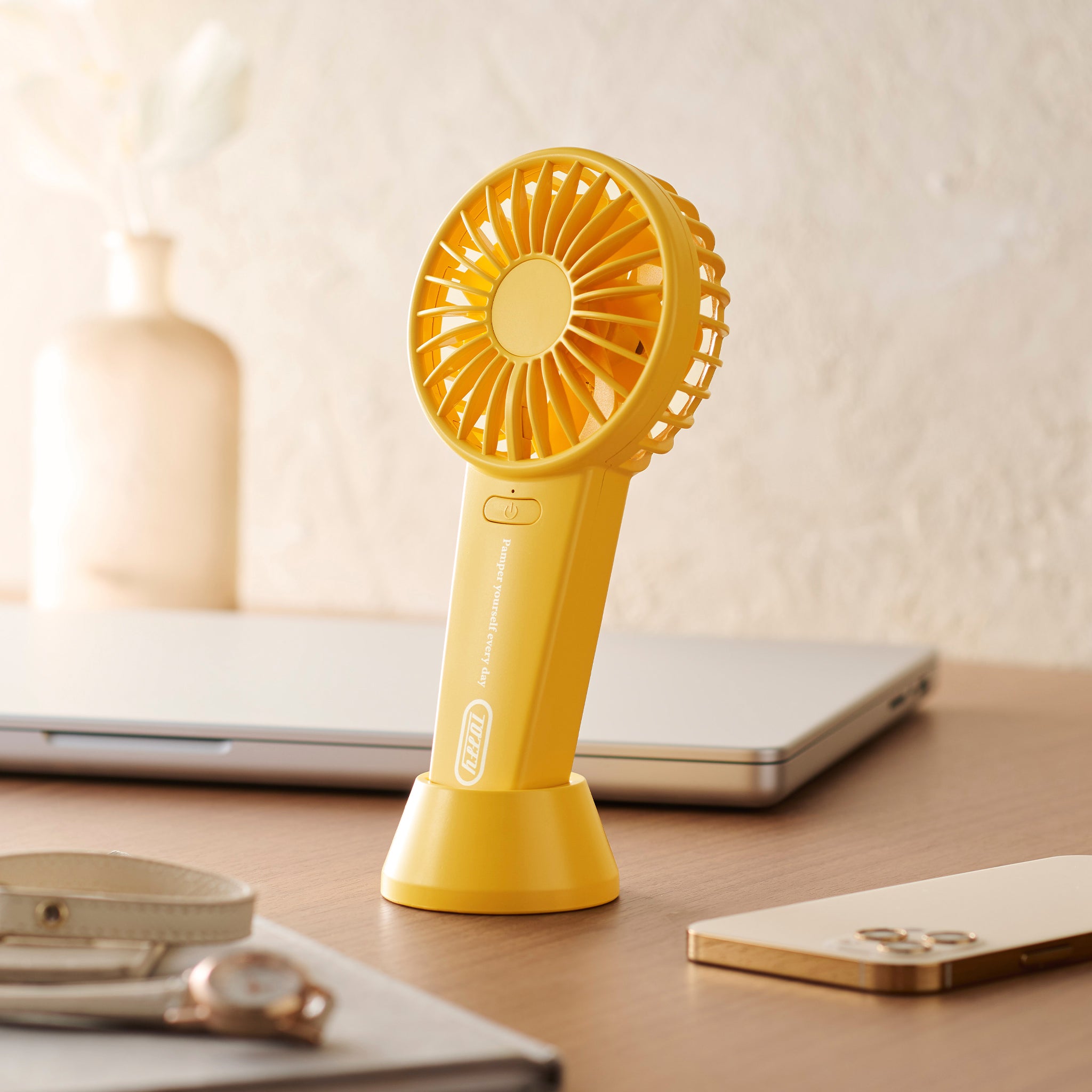 KANTAN Play core かんぷれ クラファン限定カラー(イエロー) Toffy ダブルブレードファン ｜ Toffy公式オンラインショップ