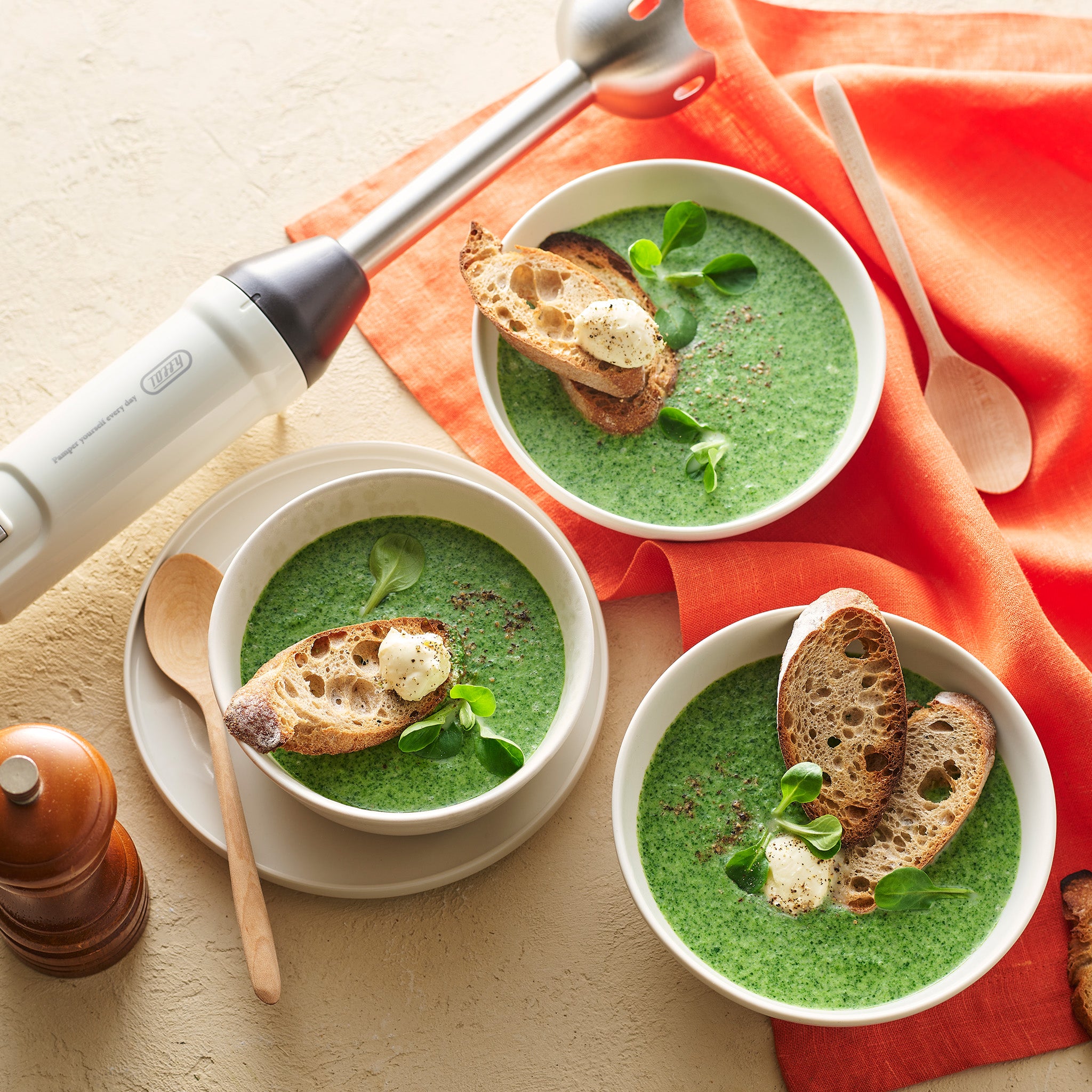 Toffy コードレスハンドブレンダー K-BD6